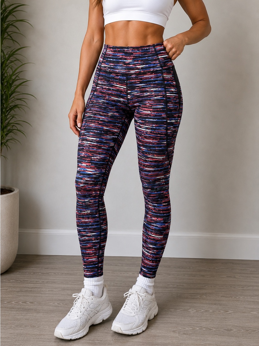 lululemon athletica Multicolor Striped High-Rise Leggings